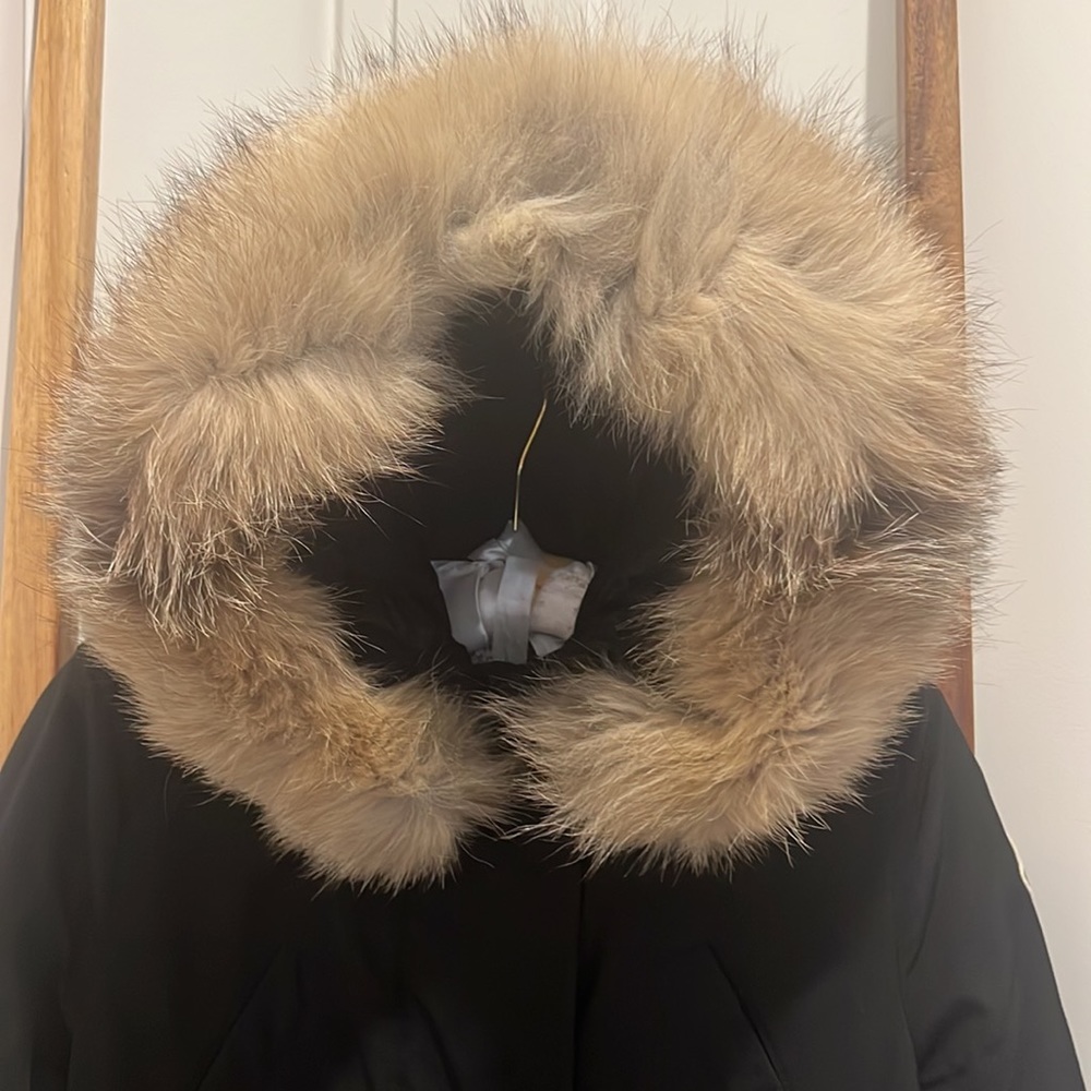 Moncler Coat with Fur Trim - Picture 3 of 14